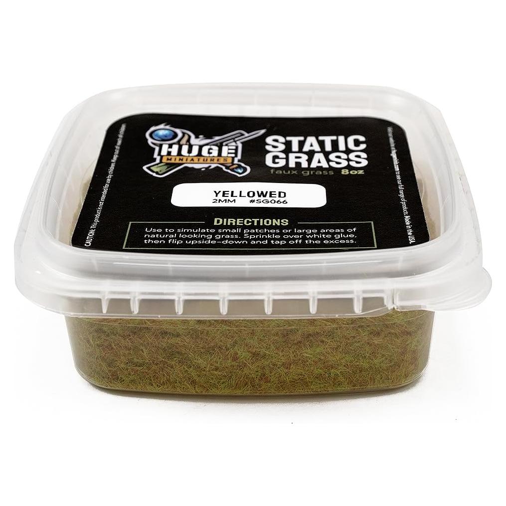 Grama Estática Verde Amarillento 2mm Huge Miniatures 227g