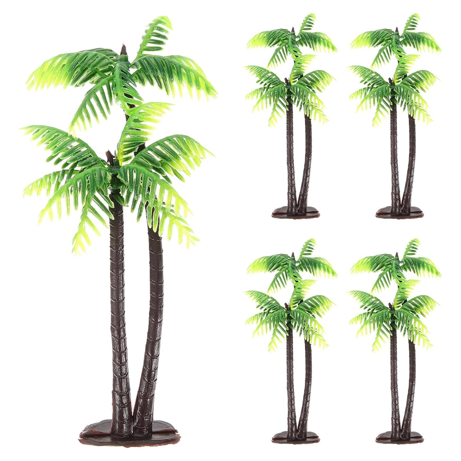 5 Mini Árboles de Palma Artificiales Abaodam 13CM Decoración