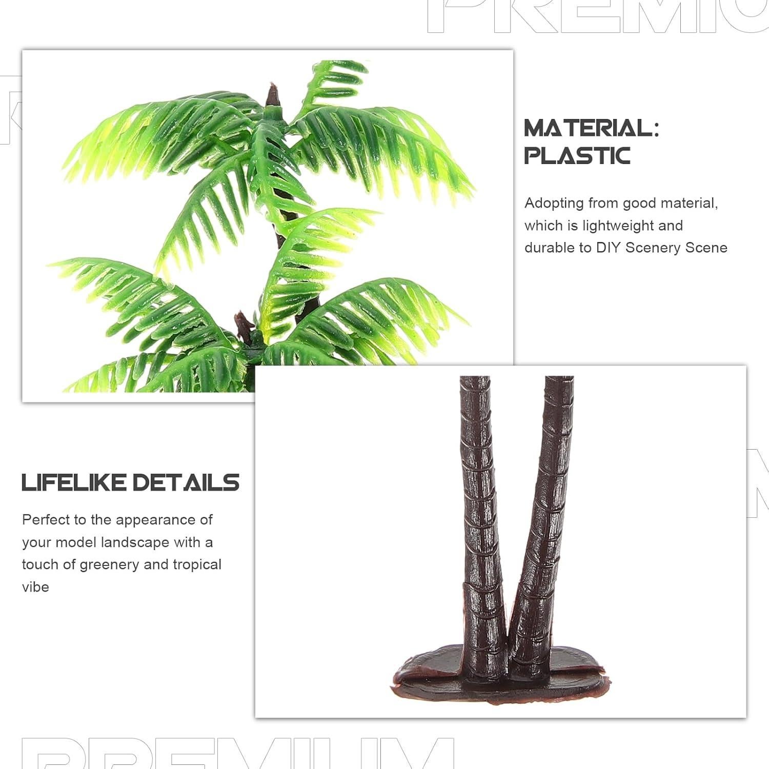 5 Mini Árboles de Palma Artificiales Abaodam 13CM Decoración