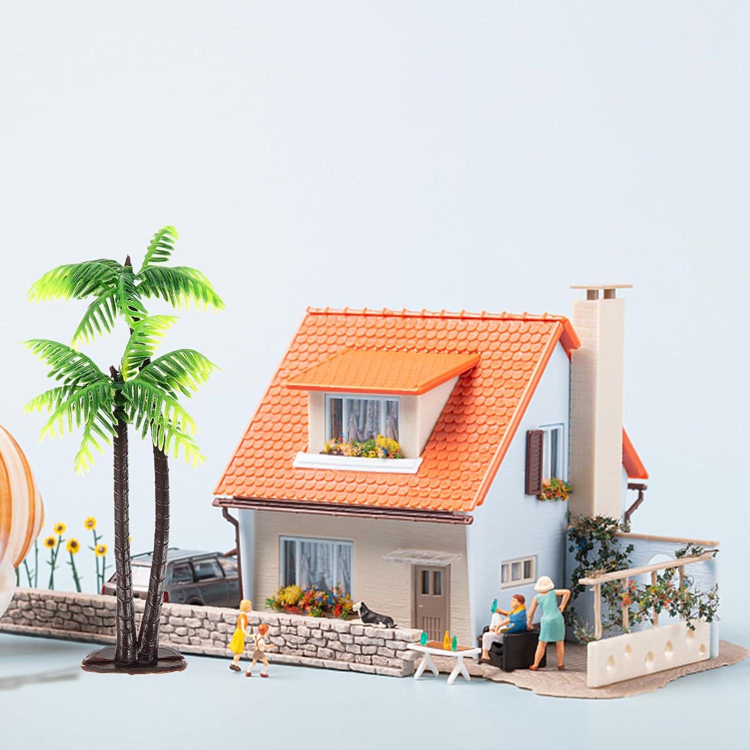 5 Mini Árboles de Palma Artificiales Abaodam 13CM Decoración