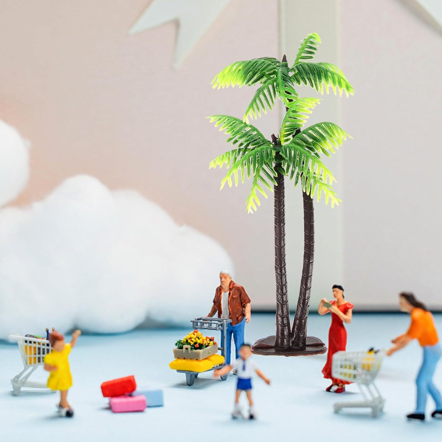 5 Mini Árboles de Palma Artificiales Abaodam 13CM Decoración
