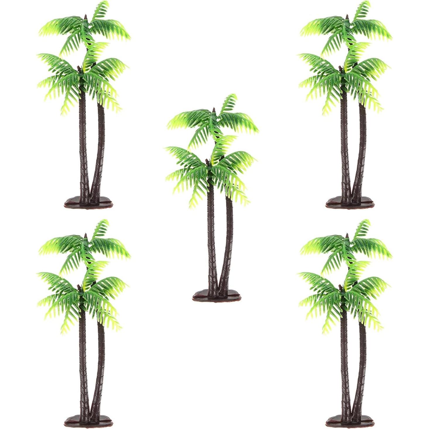 5 Mini Árboles de Palma Artificiales Abaodam 13CM Decoración