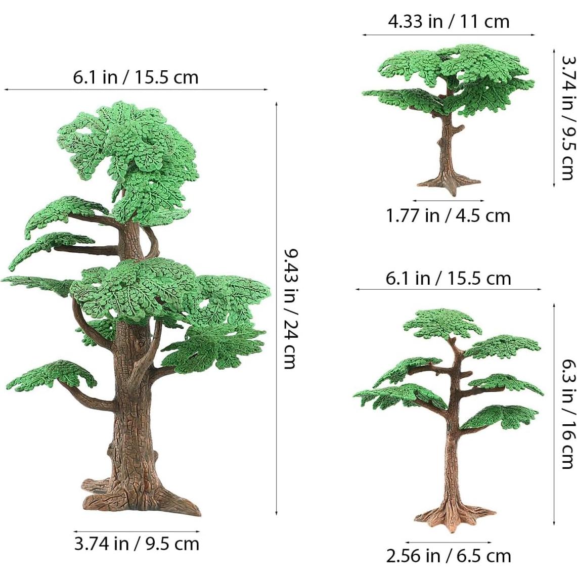 Adornos de Árboles de Ciprés Artificiales NUOBESTY 3 Pcs 24cm