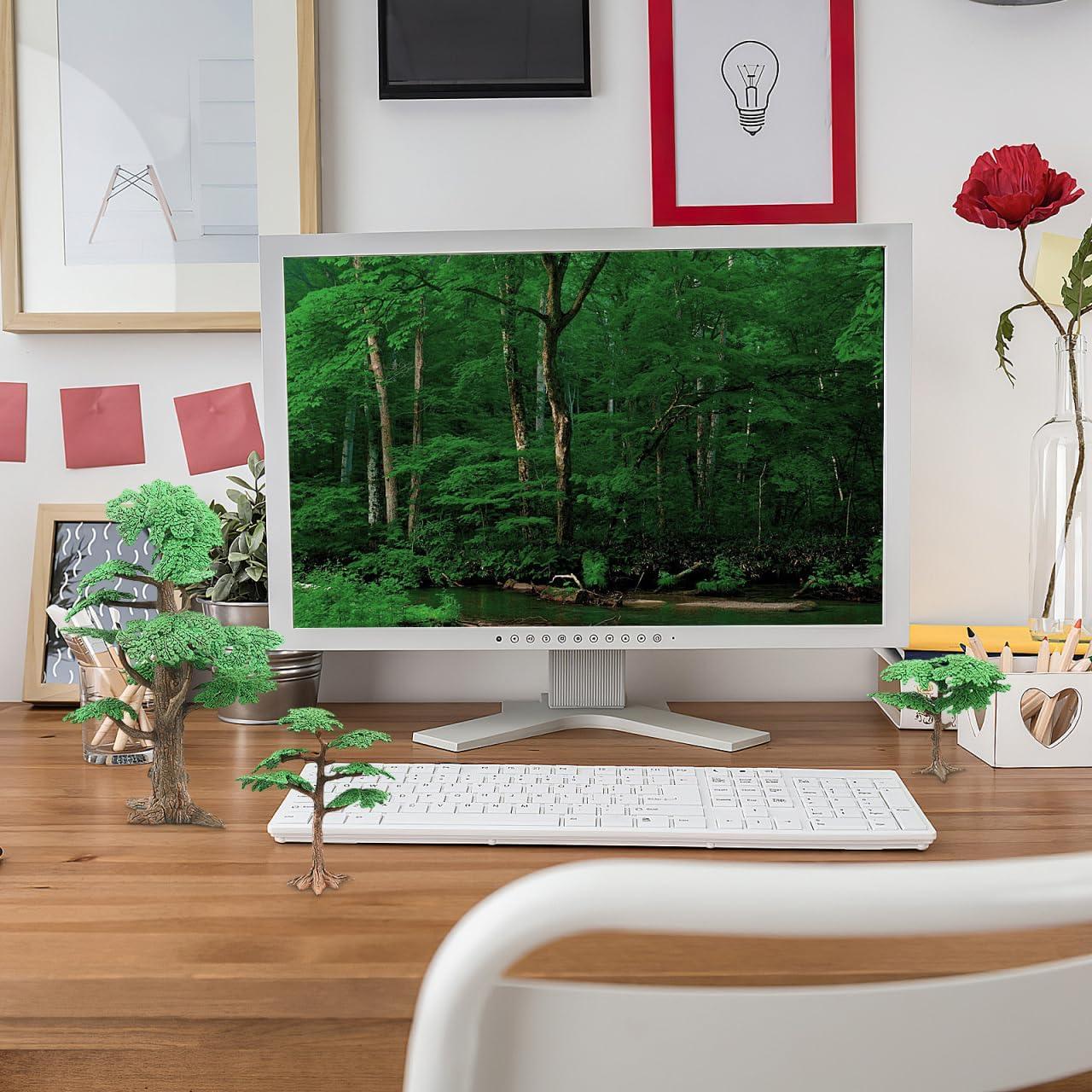 Adornos de Árboles de Ciprés Artificiales NUOBESTY 3 Pcs 24cm