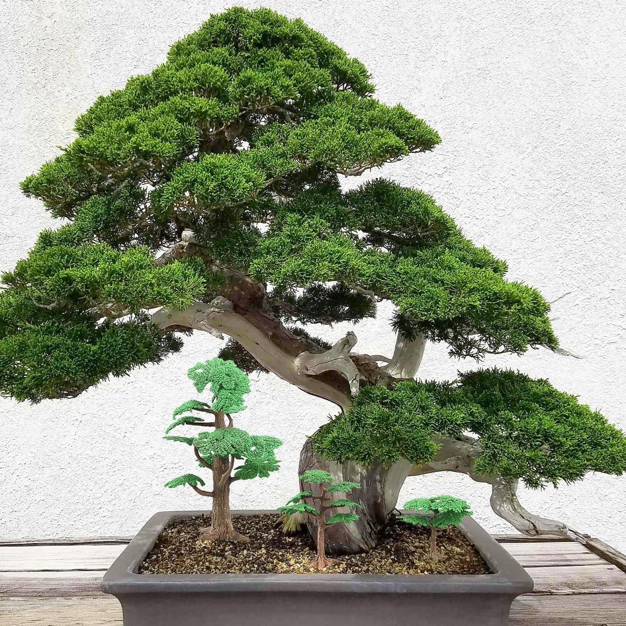 Adornos de Árboles de Ciprés Artificiales NUOBESTY 3 Pcs 24cm