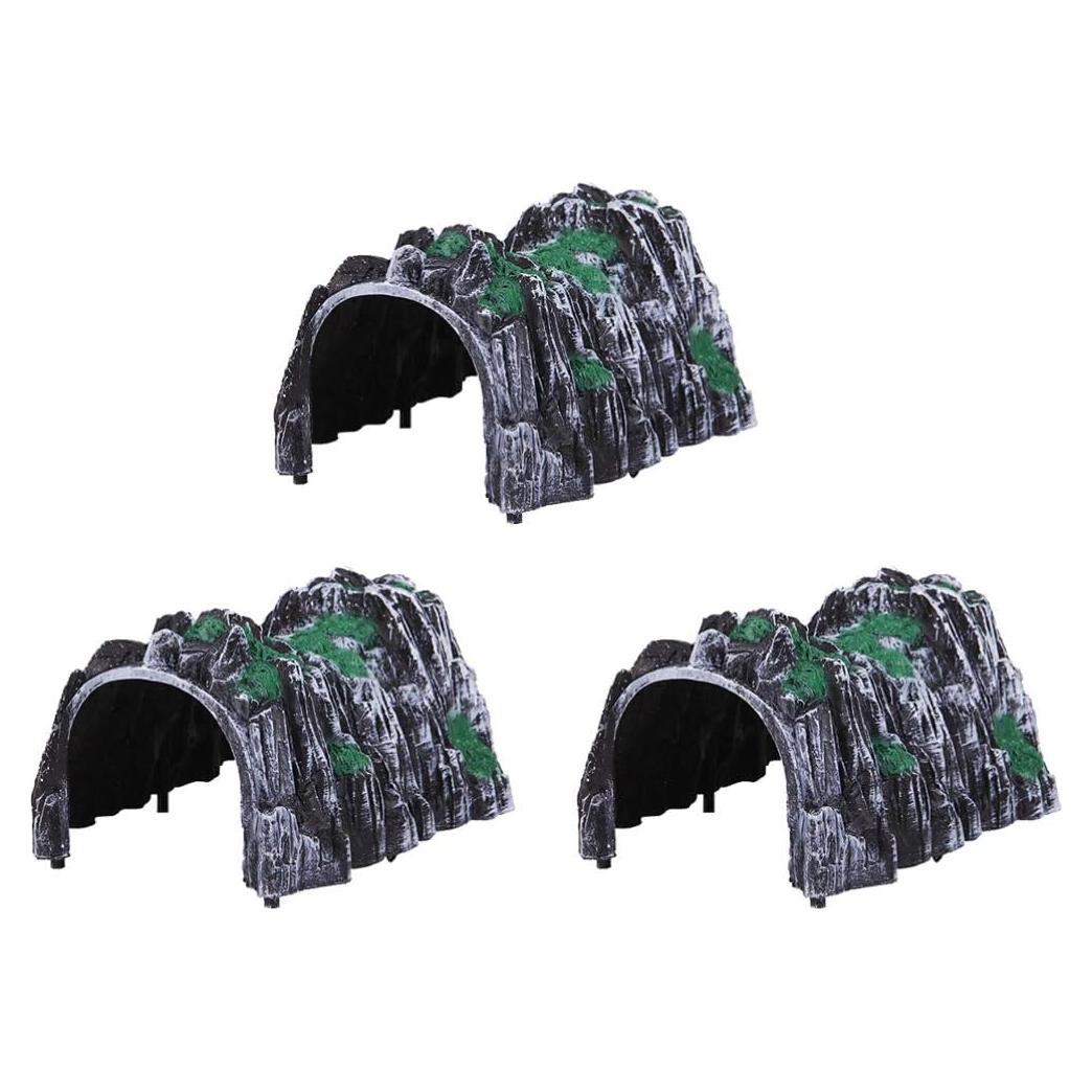 Modelo de Túnel de Roca Toyvian para Ferrocarril Miniatura - 3PCS