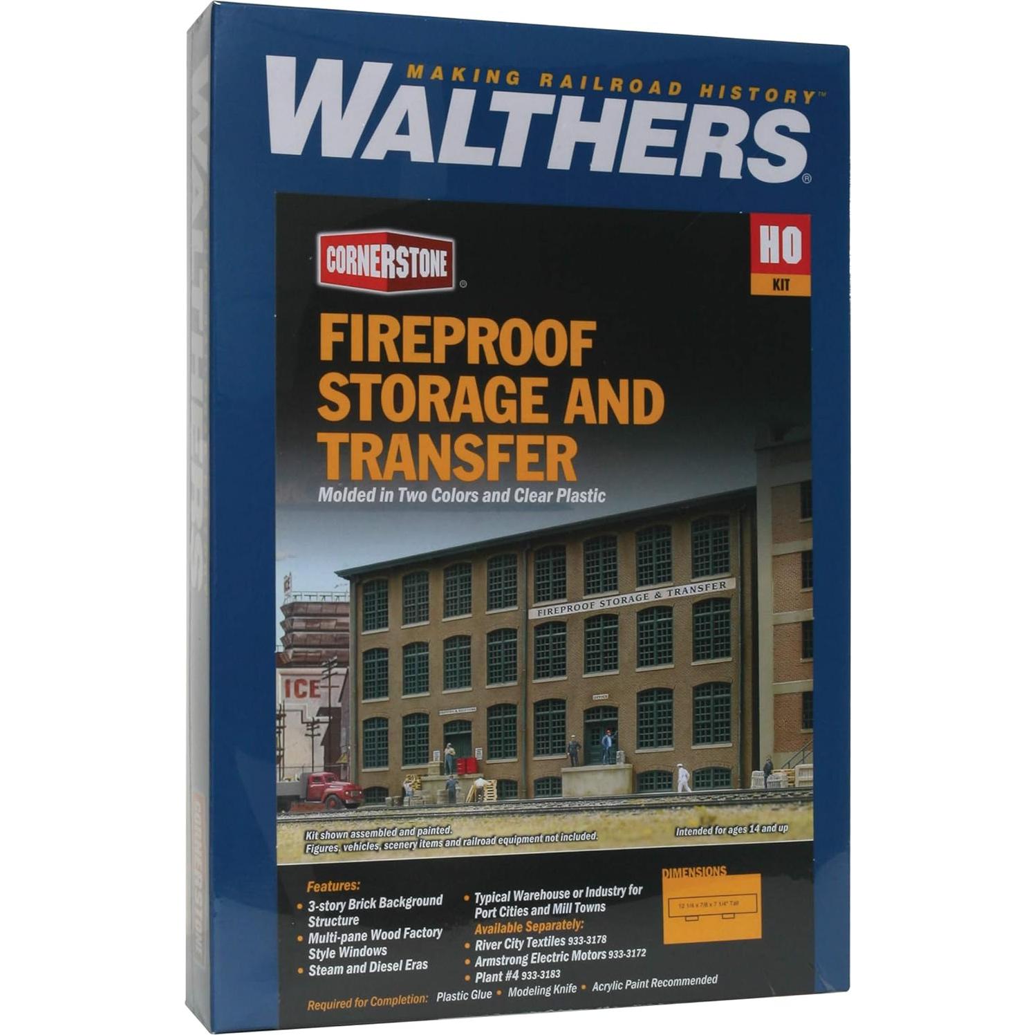 Kit Edificio Almacenamiento Walthers 32.7x17.8cm a Prueba de Fuego