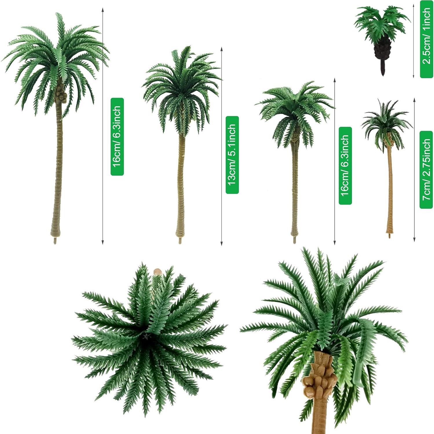 Woohome 44 PCS Árboles de Coco y Mini Paraguas para Diorama