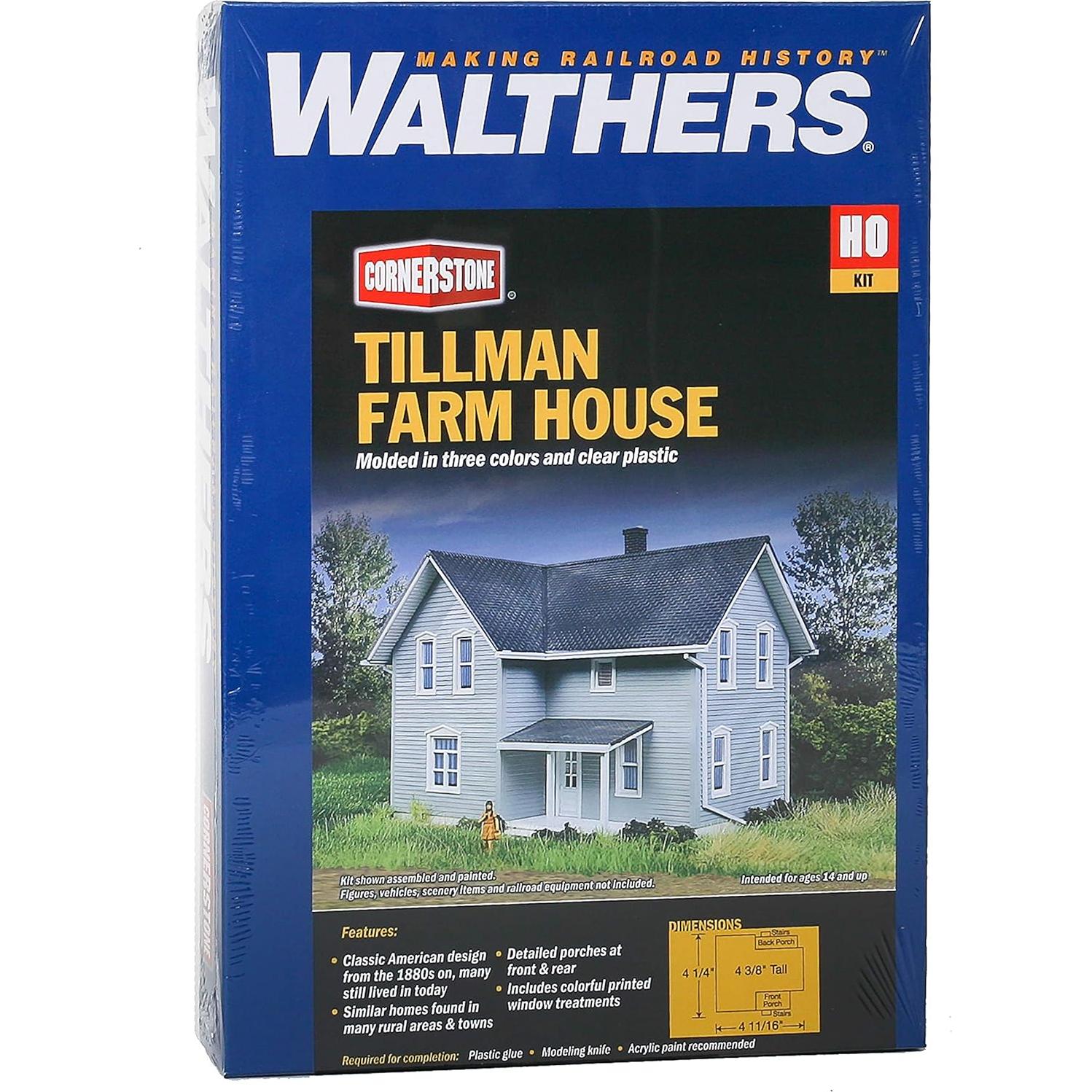 Kit Casa de Campo Tillman Walthers Escala HO 11.9x10.7x11.1cm