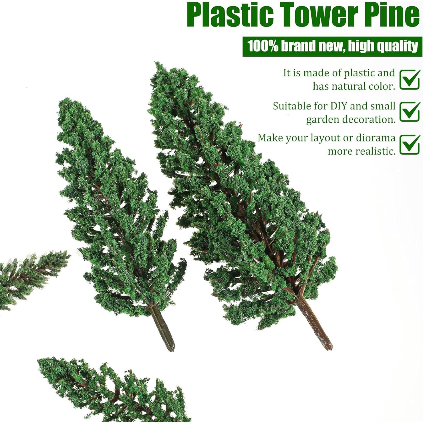 16 Mini Árboles de Pino Verde Gtziqa para Diorama 3.5-16 cm