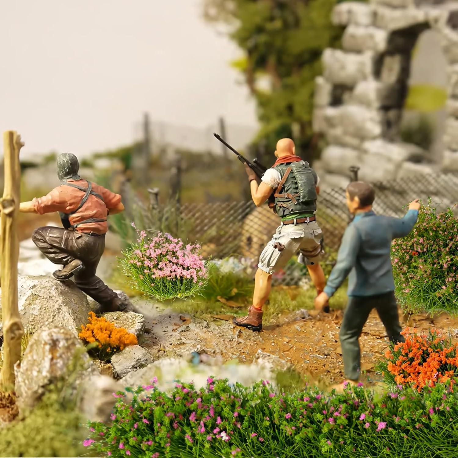 Ramos de Flores Miniatura Warmtree 12 Pcs Coloridos para Diorama