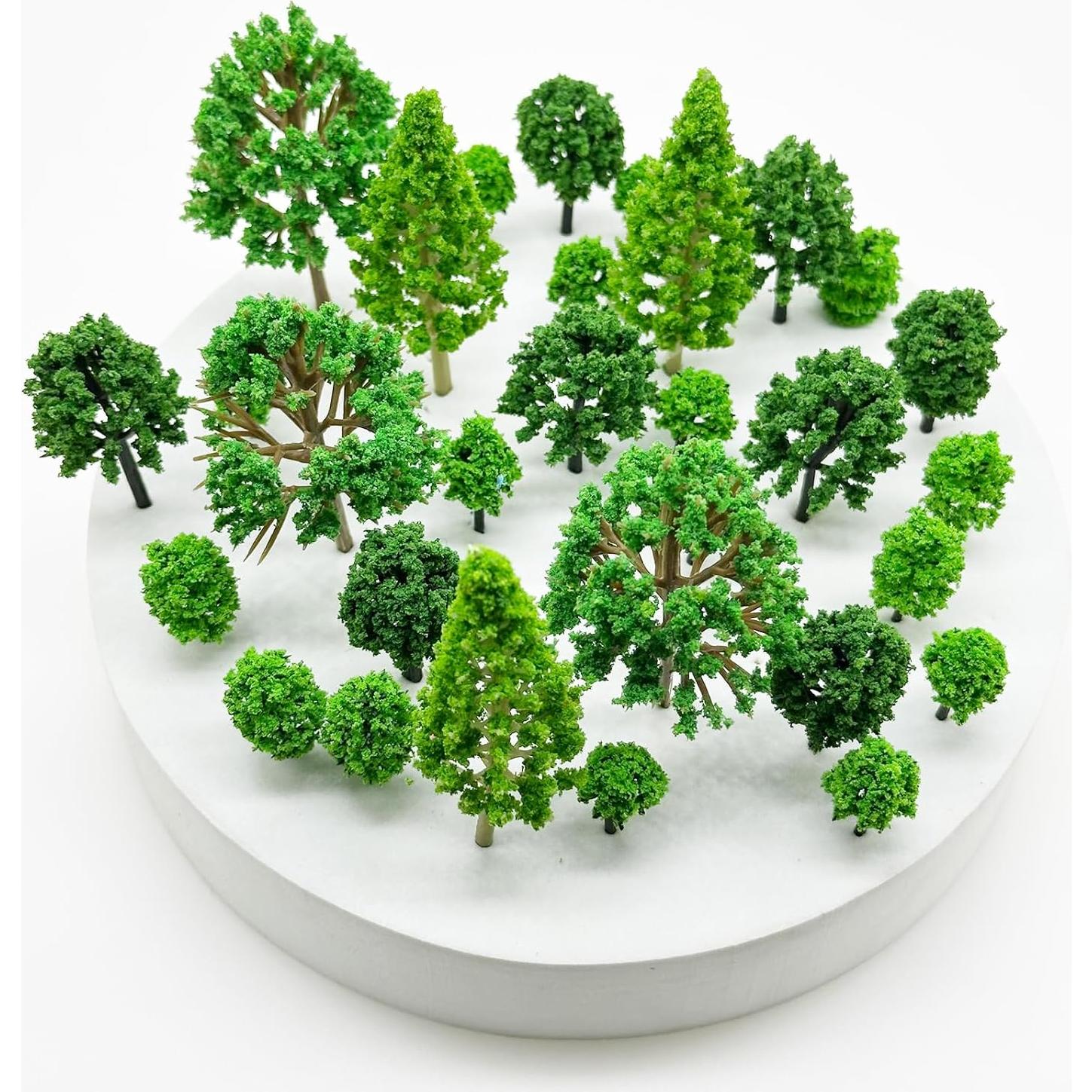 Cayway 90 PCS Árboles Miniatura Mezclados para Modelismo DIY