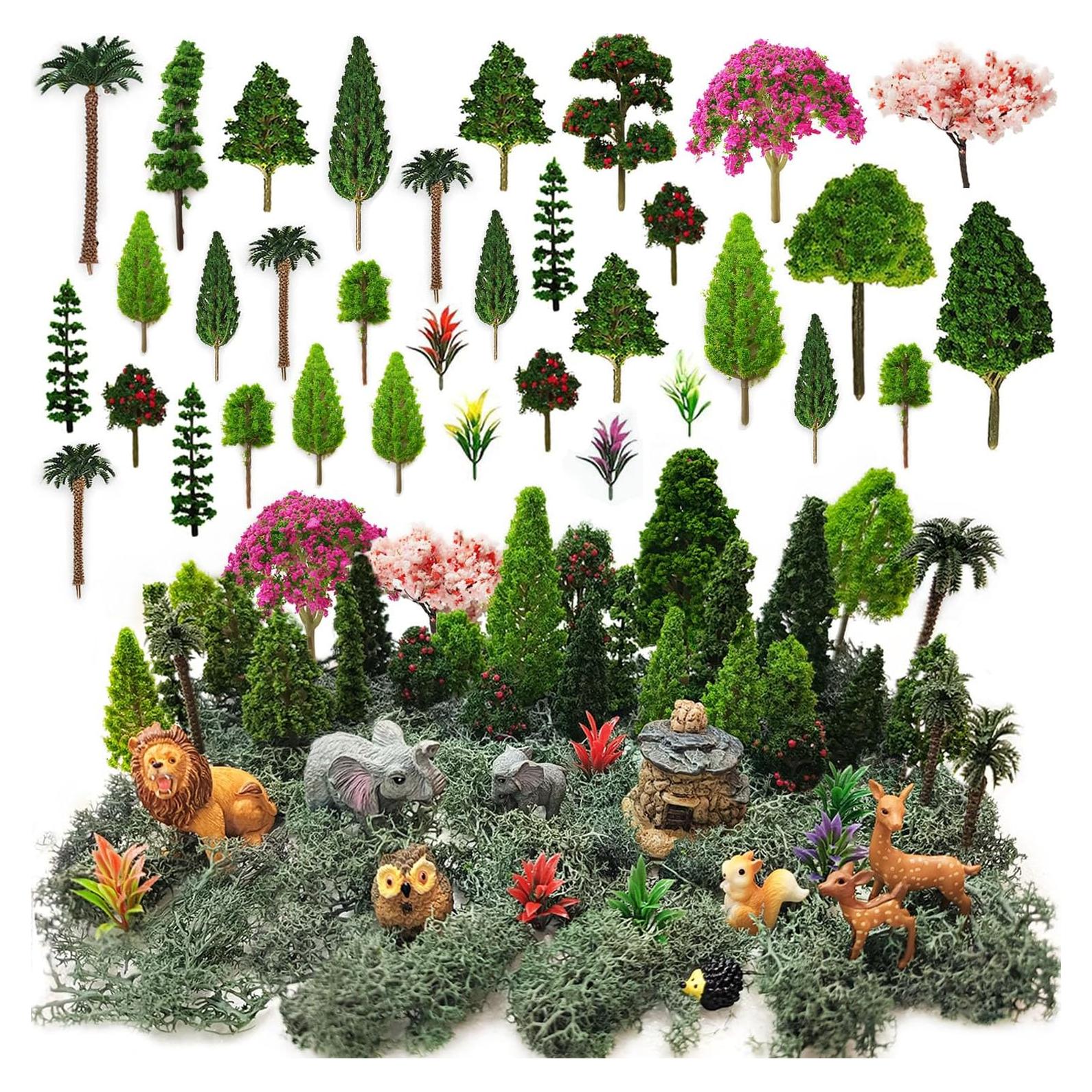 Kit de Diorama de Animales del Bosque OrgMemory 45 Pcs