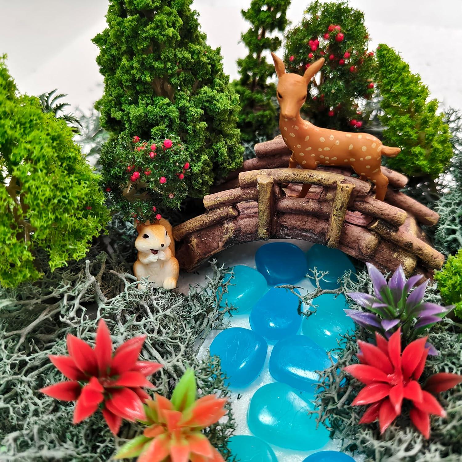 Kit de Diorama de Animales del Bosque OrgMemory 45 Pcs