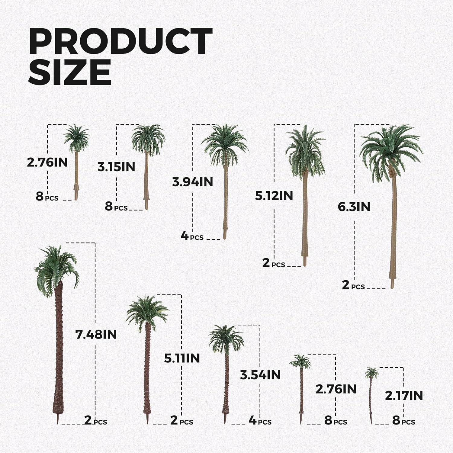 Yetaha 48 Piezas Árboles Modelo Palma de Coco Decoración