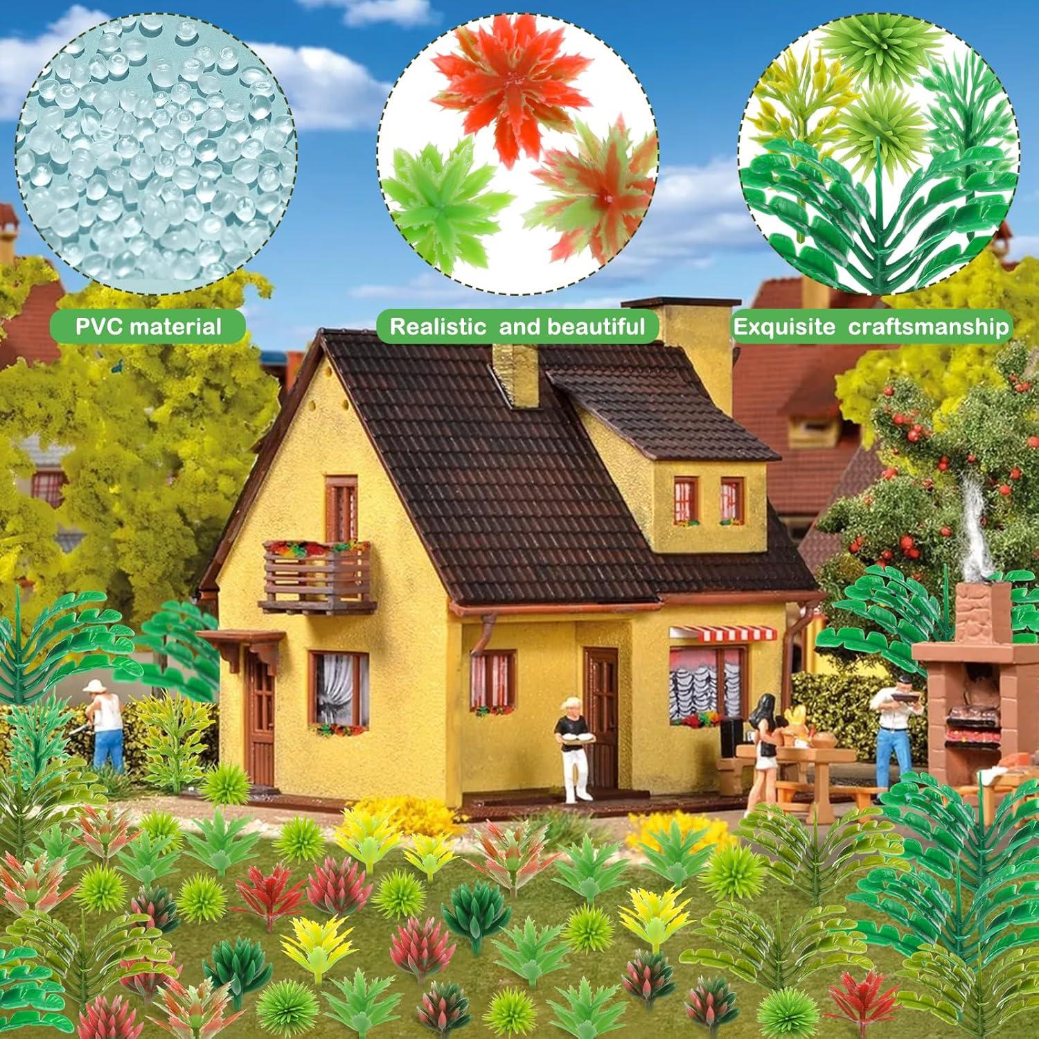 82 Piezas Plantas Miniatura Árboles QUOZUO para Jardín y Ferrocarril