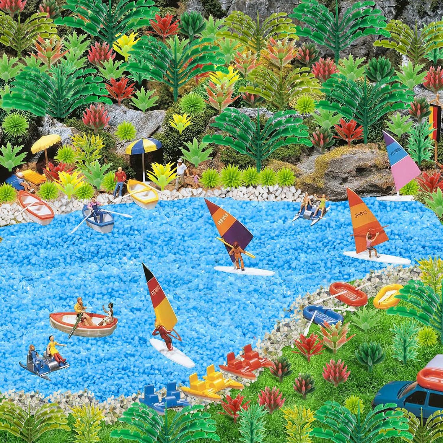 82 Piezas Plantas Miniatura Árboles QUOZUO para Jardín y Ferrocarril