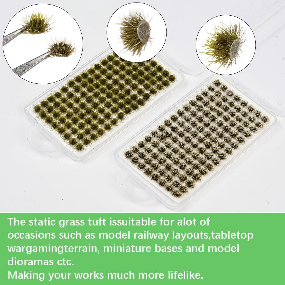Caja de 208 Piezas de Césped Miniatura SOFPLATE para Diorama