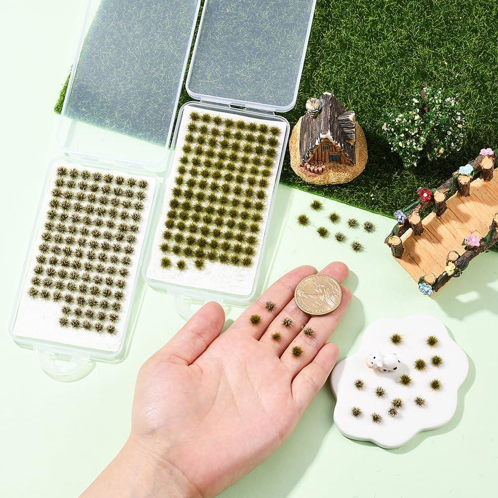 Caja de 208 Piezas de Césped Miniatura SOFPLATE para Diorama