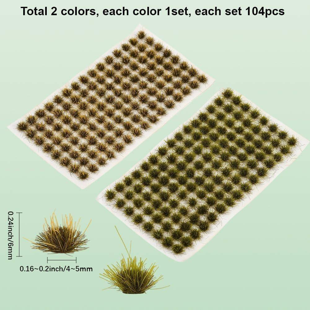 Caja 208Pcs Tufts de Césped Miniatura SOFPLATE para Diorama