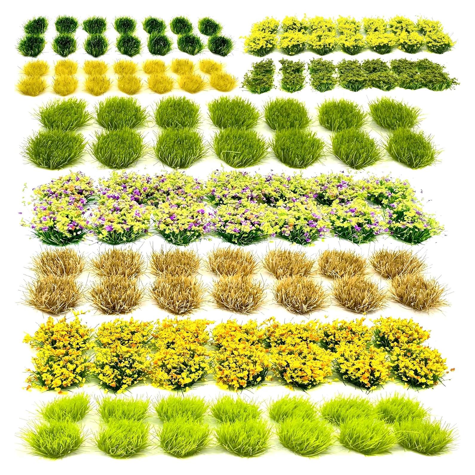 Kit de 126 Tufts de Hierba Estática SOXUI para Dioramas