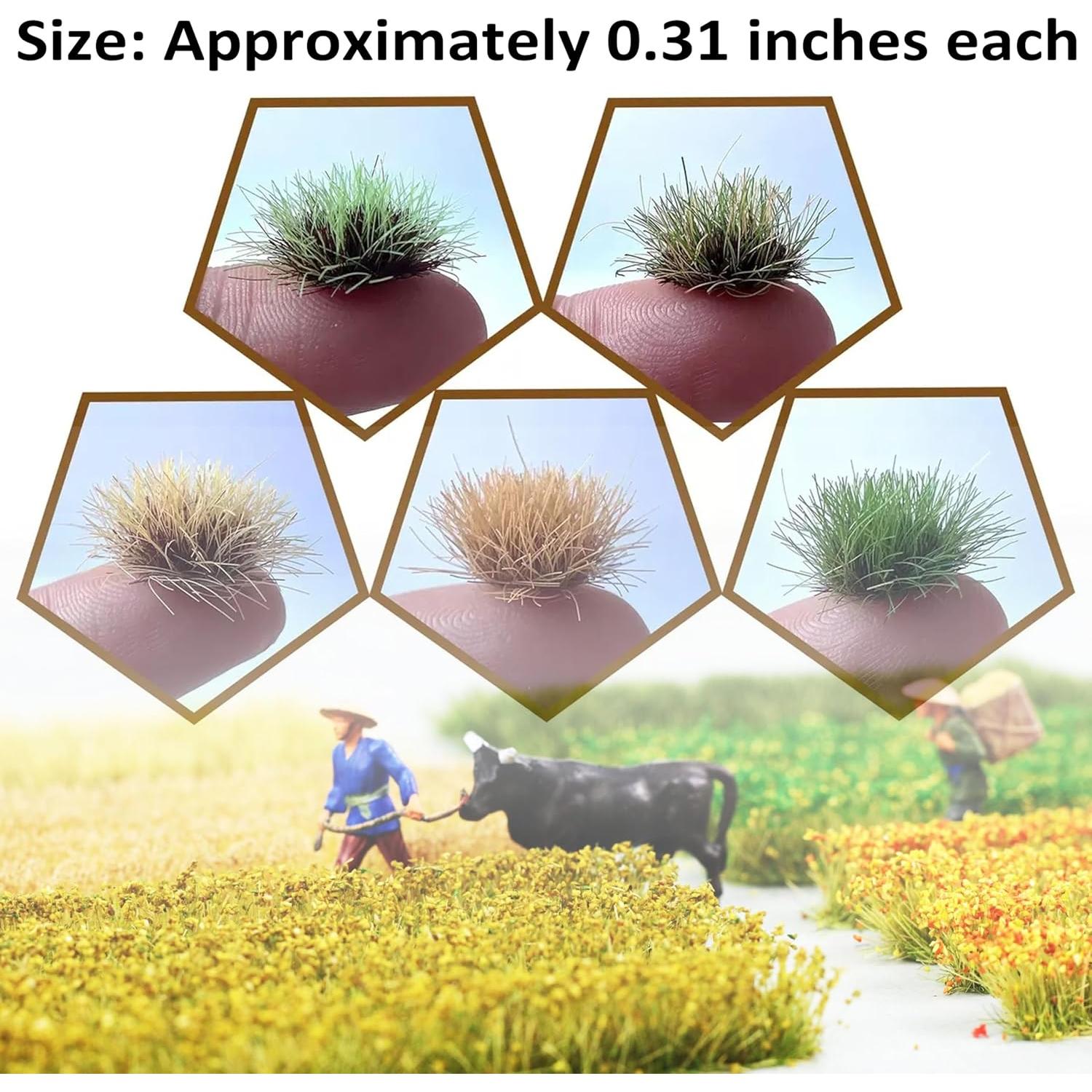 Kit de 126 Tufts de Hierba Estática SOXUI para Dioramas