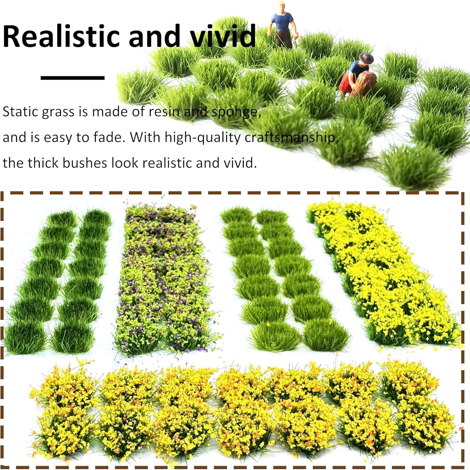 Kit de 126 Tufts de Hierba Estática SOXUI para Dioramas