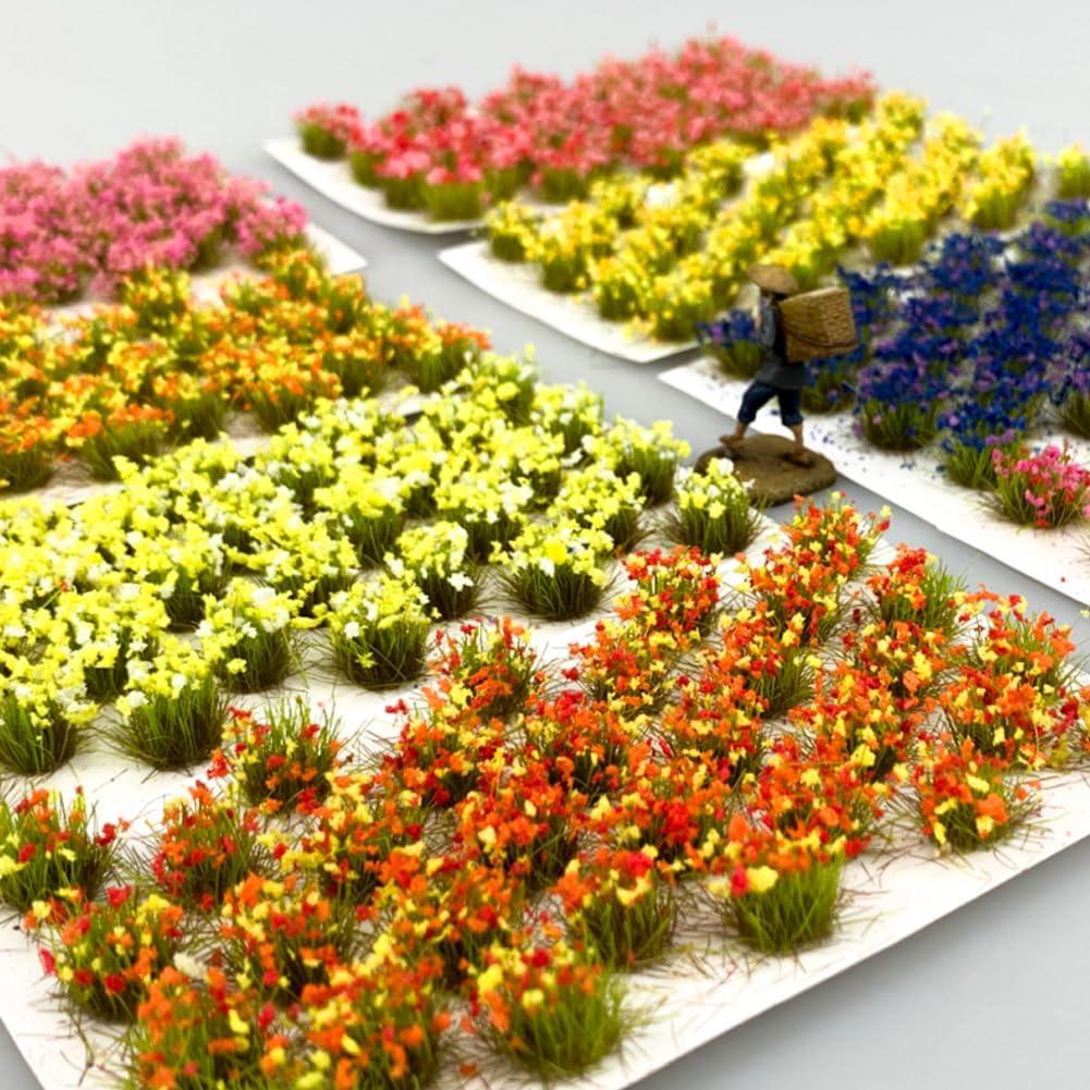 Caja 32Pcs Miniaturas Grama Tufts SOFPLATE Nylon Azul 1.1-1.6cm