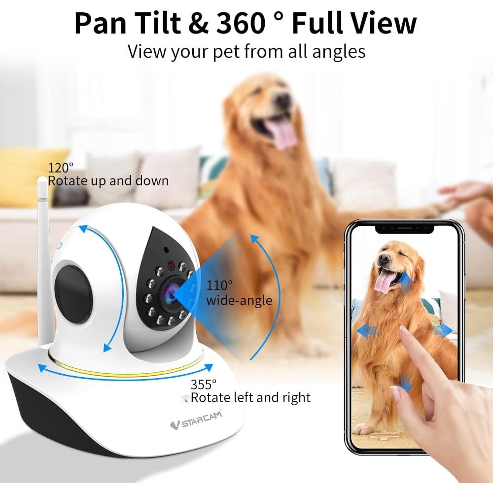 Cámara para Mascotas VSTARCAM C38S-P 3MP WiFi con Láser