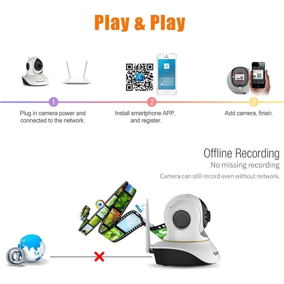 Cámara para Mascotas VSTARCAM C38S-P 3MP WiFi con Láser