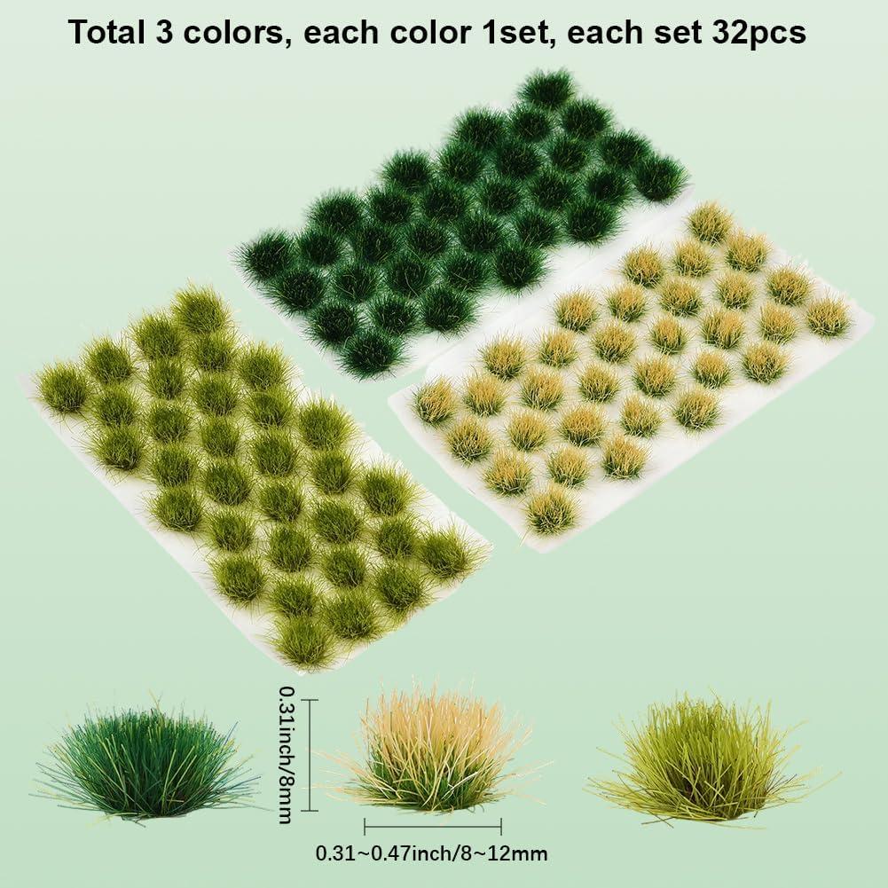 Set de Paisajismo SOFPLATE 96Pcs Tufts Miniatura Verde