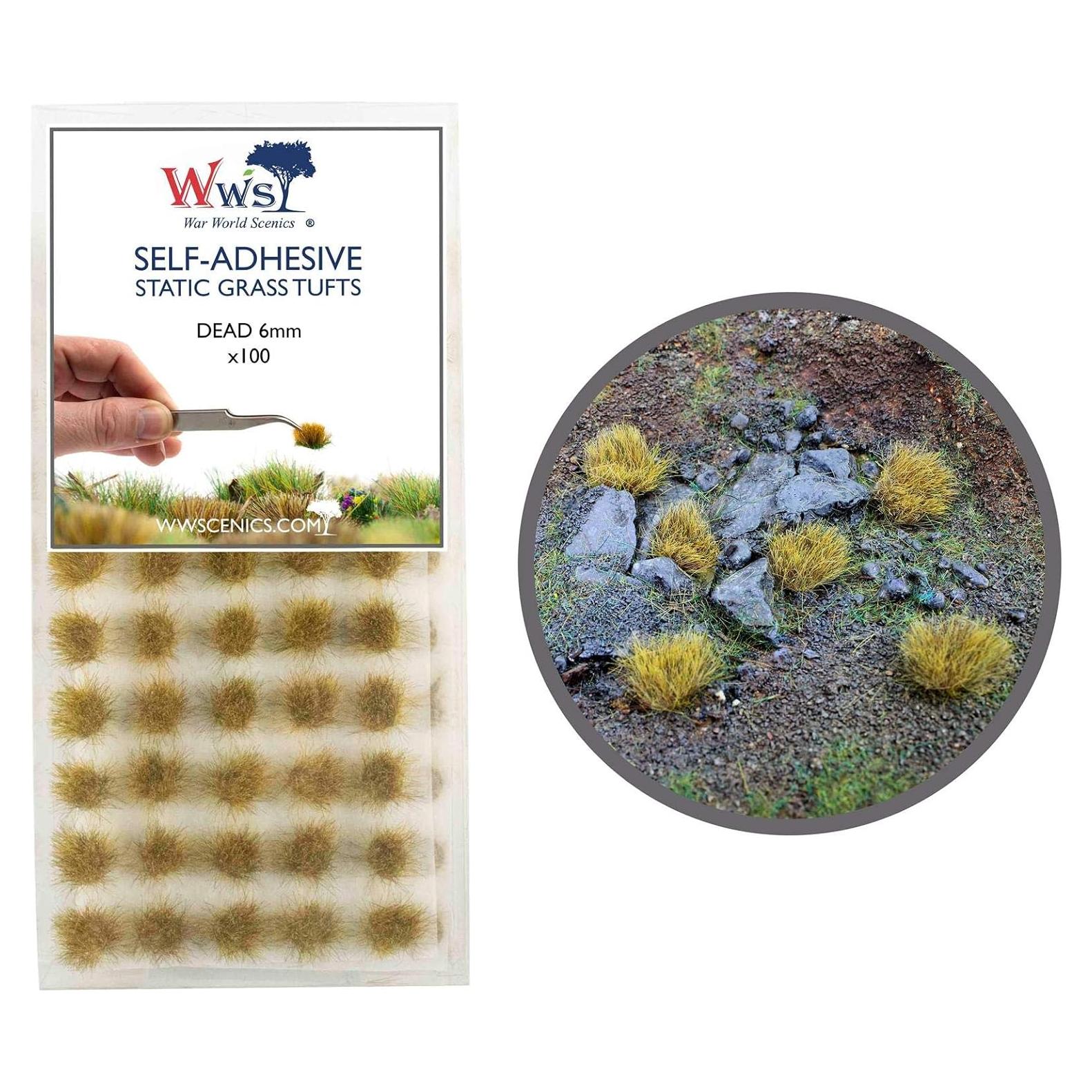 Tufts de Hierba Estática Autoadhesiva WWS 100x 6mm Muerta