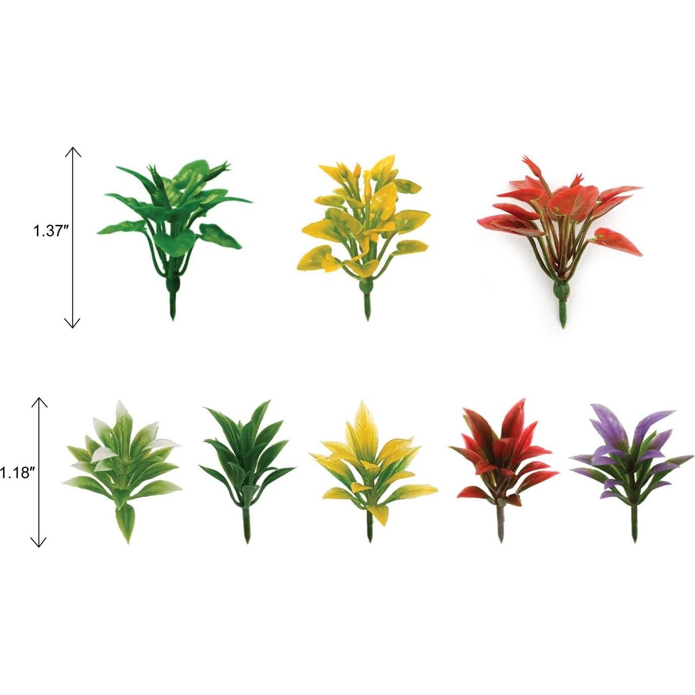 Plantas Miniatura OrgMemory 200 Pcs Coloridas 4cm