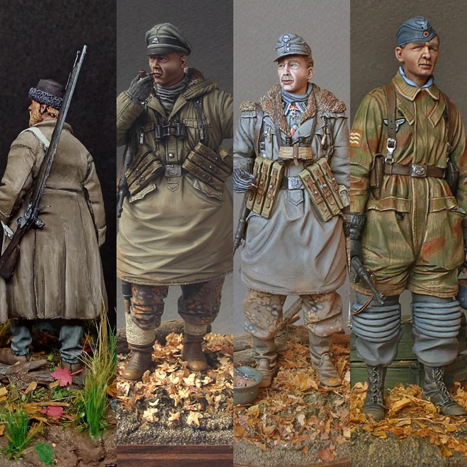 Set de 4 Hojas Miniatura Realistas Warmtree para Dioramas