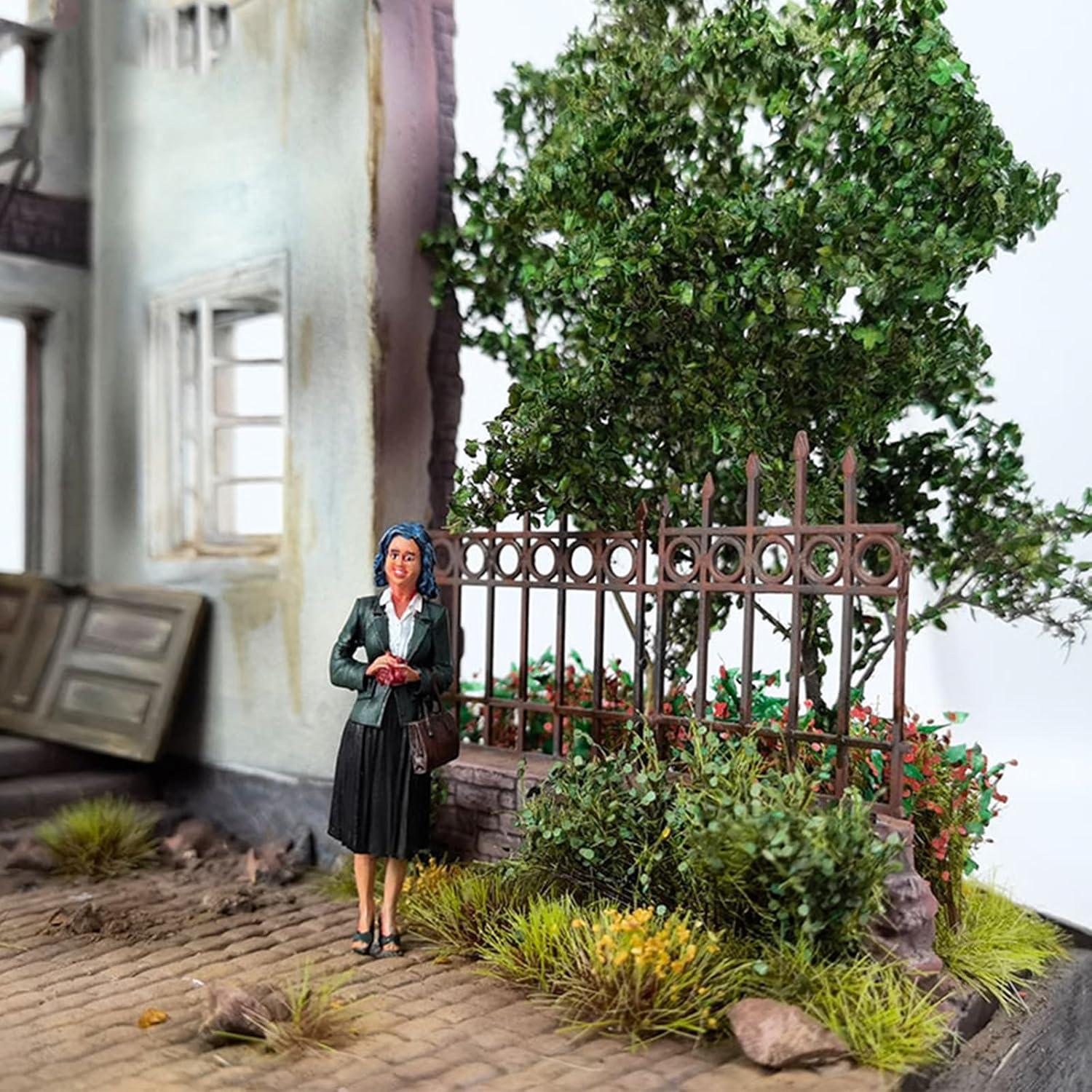 Set de 4 Hojas Miniatura Realistas Warmtree para Dioramas