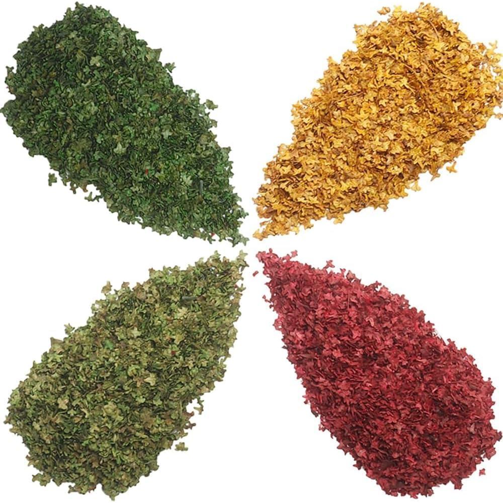 Set de 4 Hojas Miniatura Realistas Warmtree para Dioramas