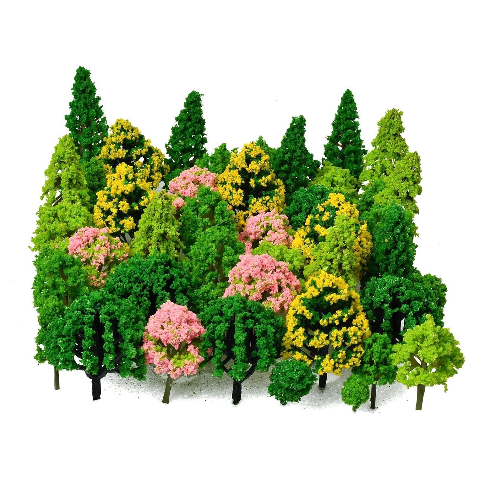 55 Piezas de Árboles Miniatura The Left Bridge para Dioramas