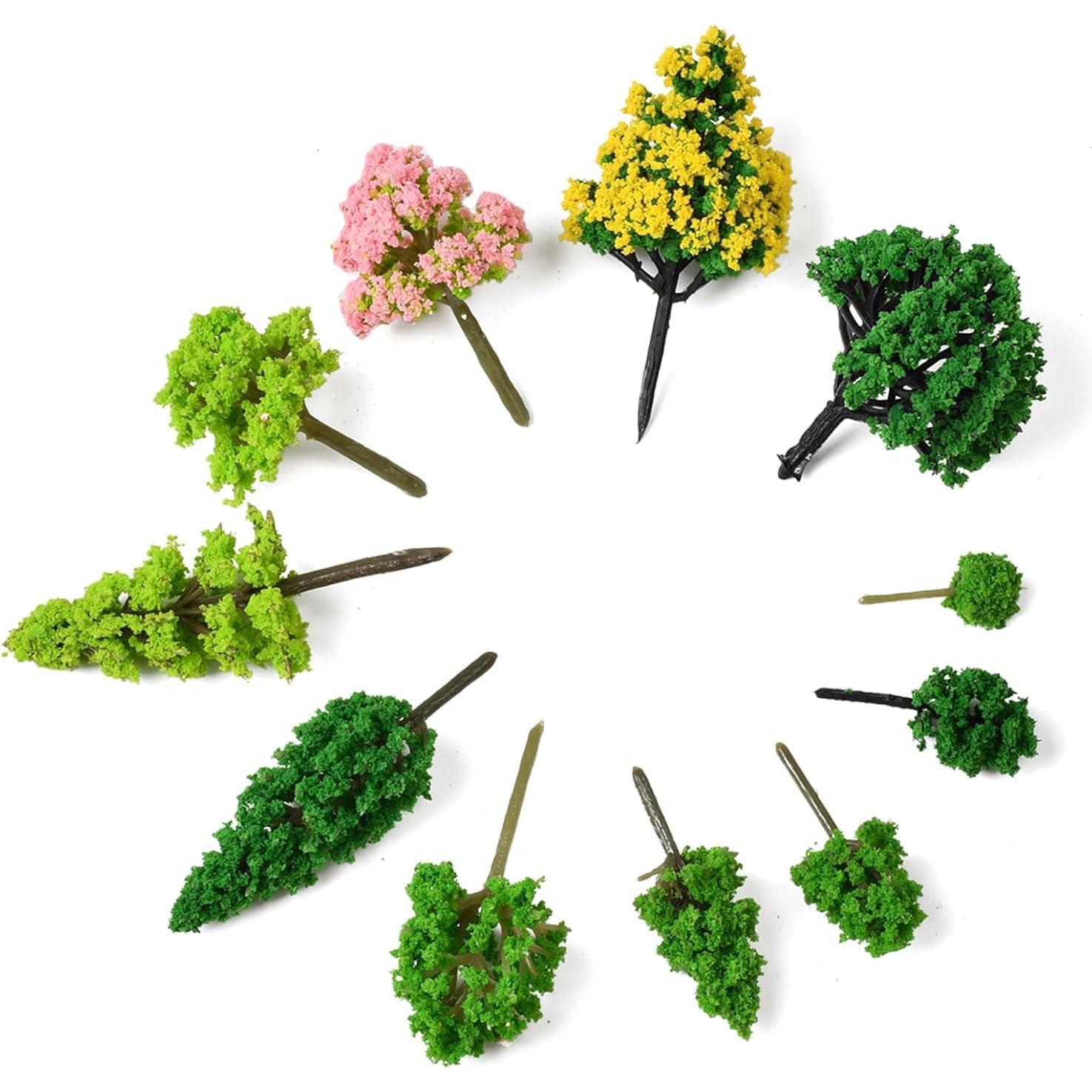 55 Piezas de Árboles Miniatura The Left Bridge para Dioramas