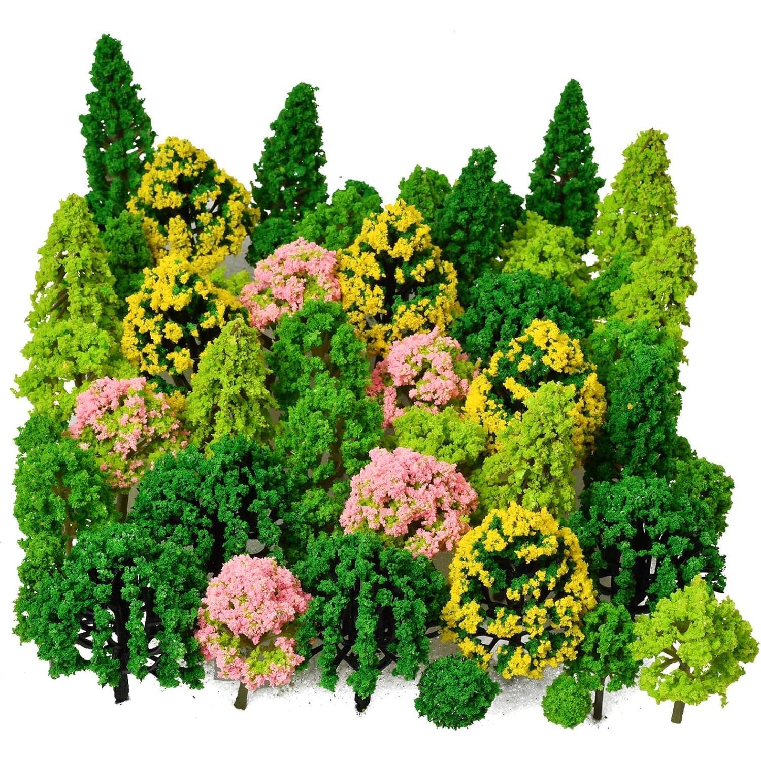 55 Piezas de Árboles Miniatura The Left Bridge para Dioramas