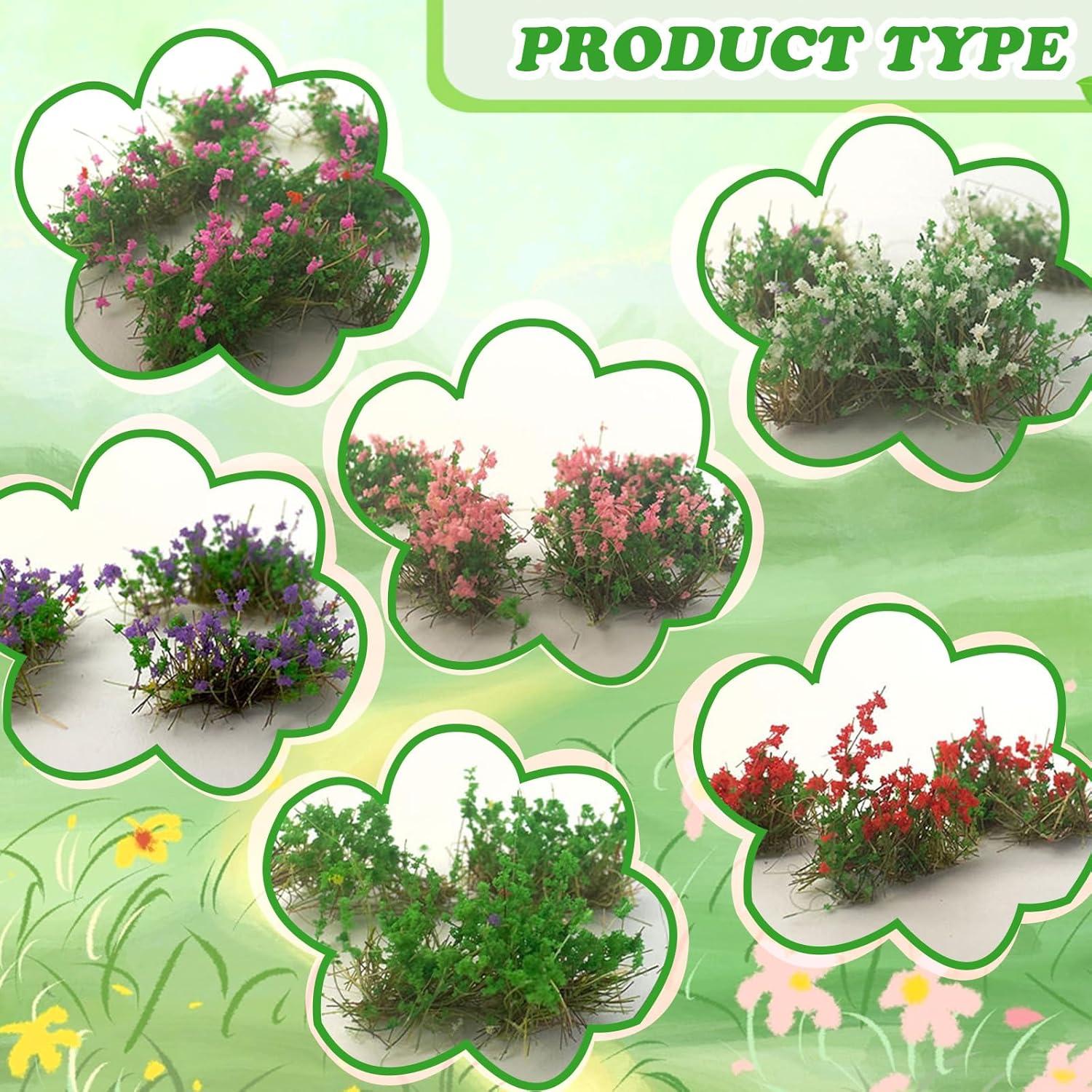 Racimos de Flores de Hierba Estática Warmtree para Dioramas