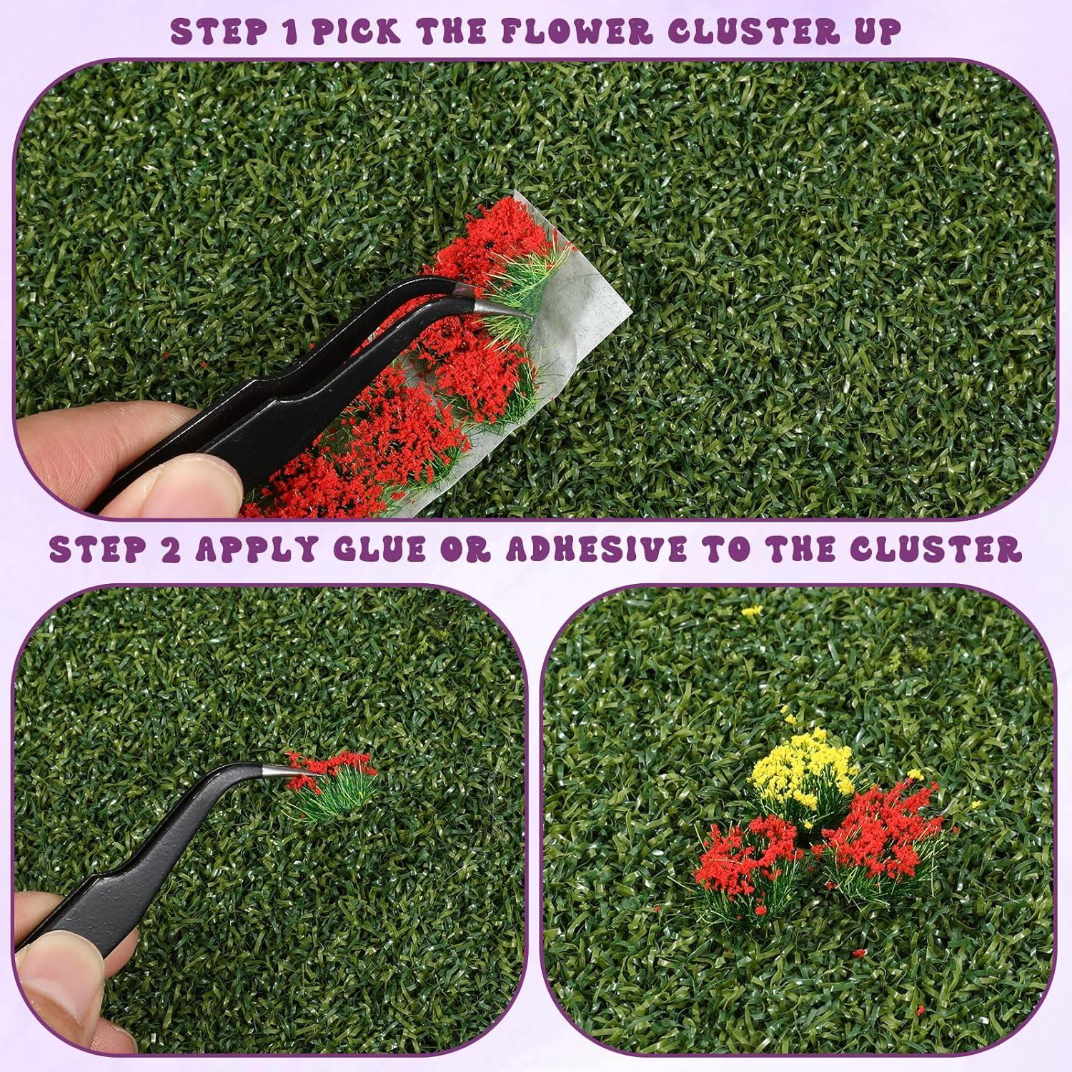 70 Piezas Flores Miniatura Coloridas Eldraqth para Dioramas