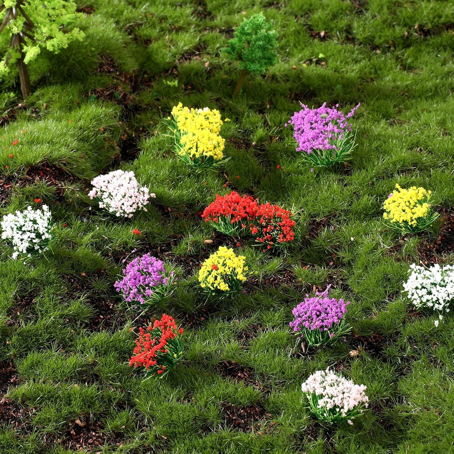70 Piezas Flores Miniatura Coloridas Eldraqth para Dioramas