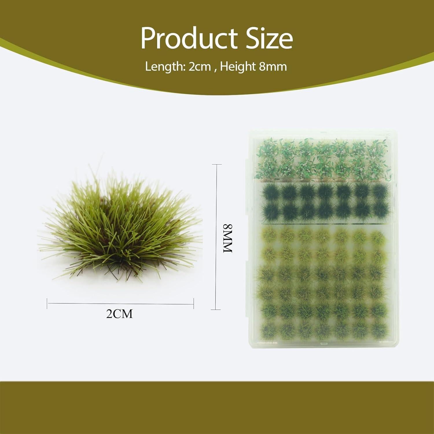 126 Piezas Césped Artificial POMKON para Dioramas y Modelos