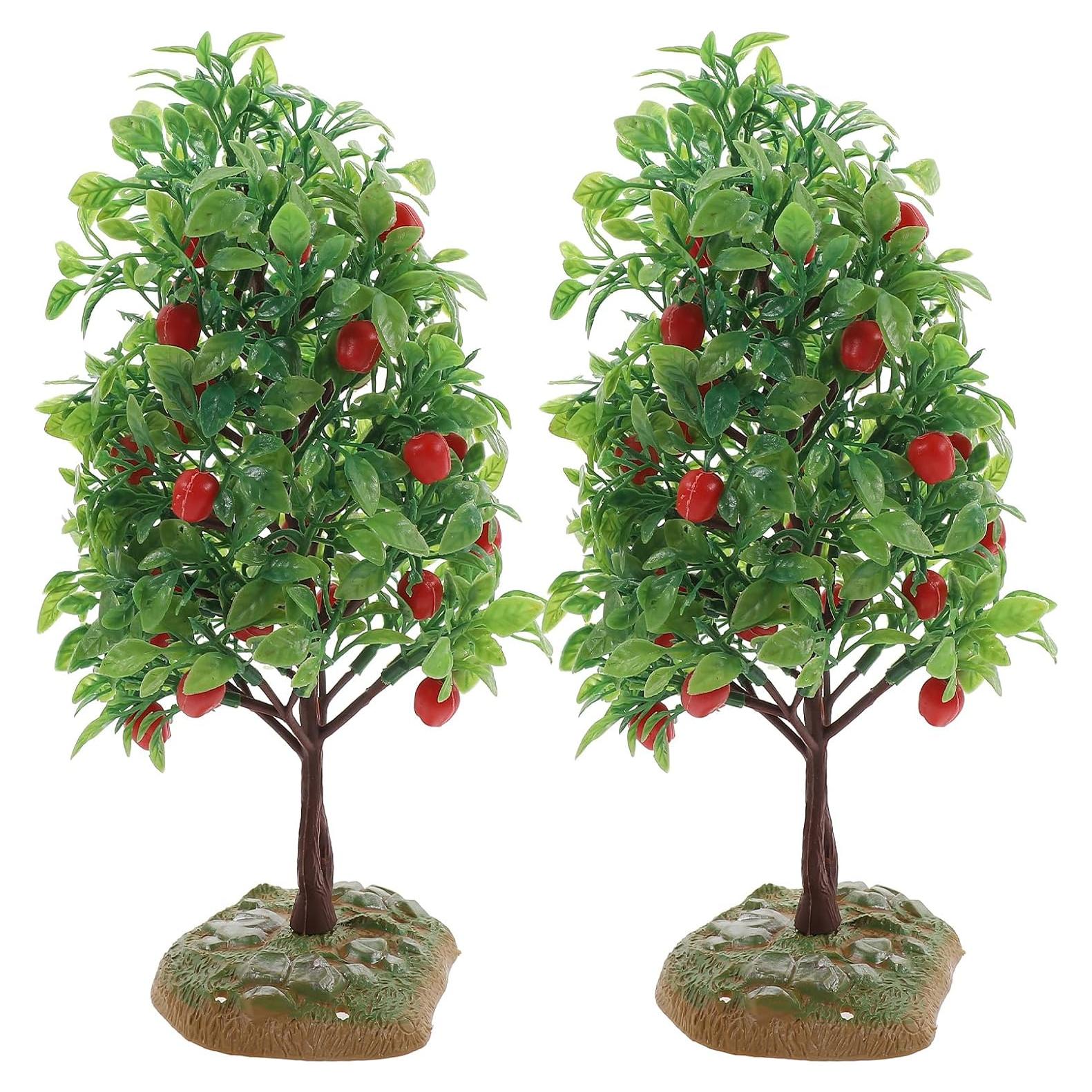 Árbol de Manzana Artificial FOMIYES 2 Pcs Miniatura Decorativa
