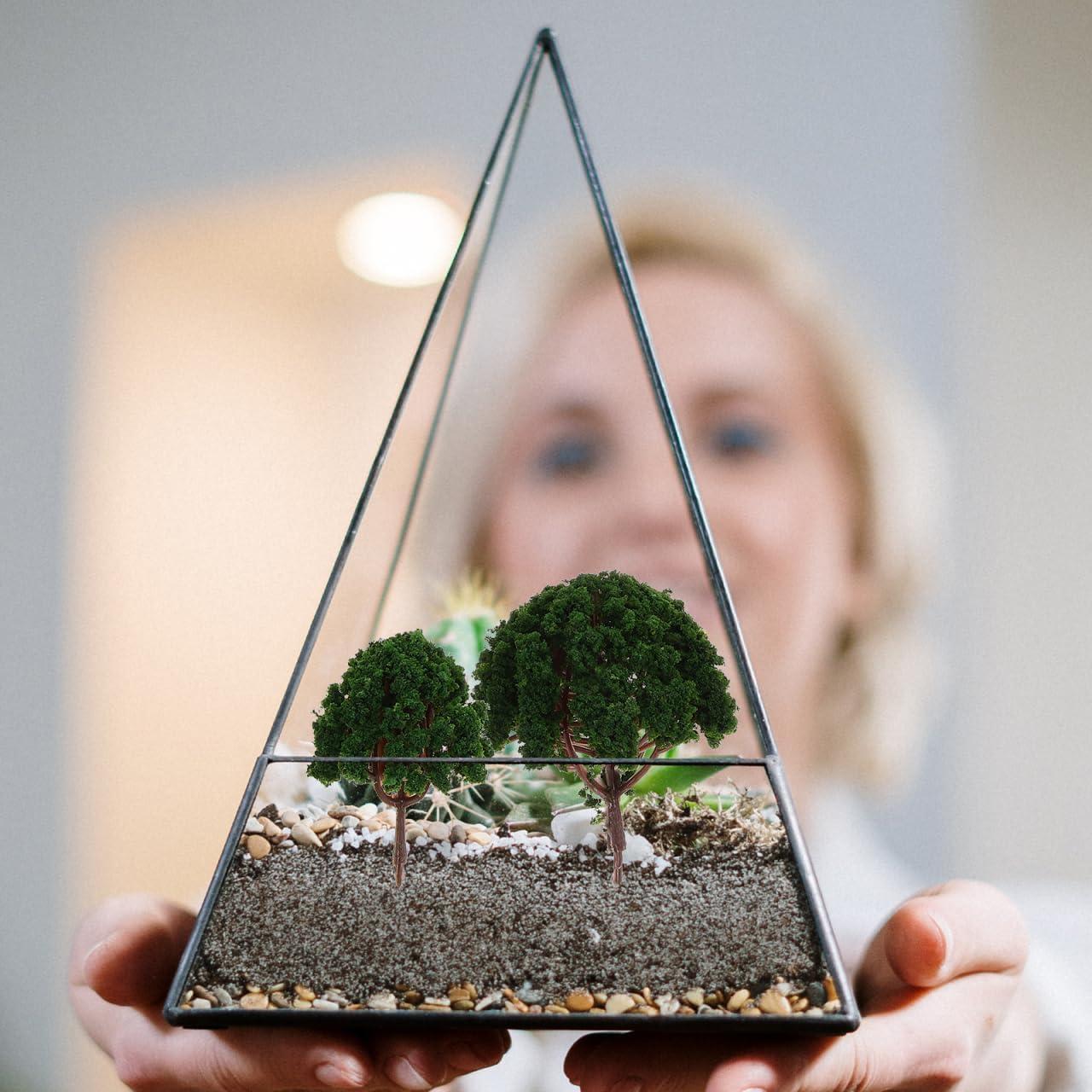 20 Árboles Miniatura Falsos DOITOOL para Escenografía Verde