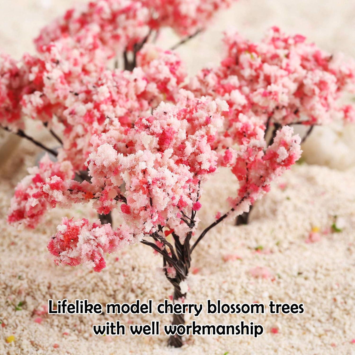 20 Árboles Modelo Flor de Cerezo Yetaha 6.5cm Decoración