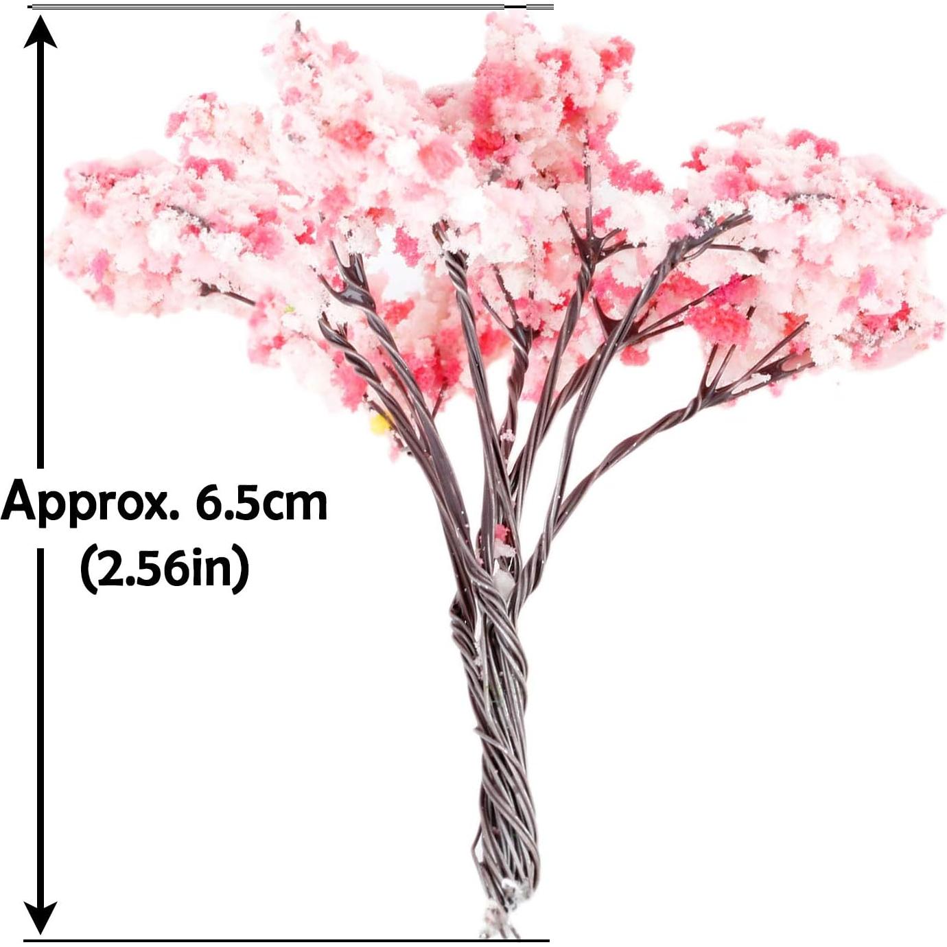20 Árboles Modelo Flor de Cerezo Yetaha 6.5cm Decoración