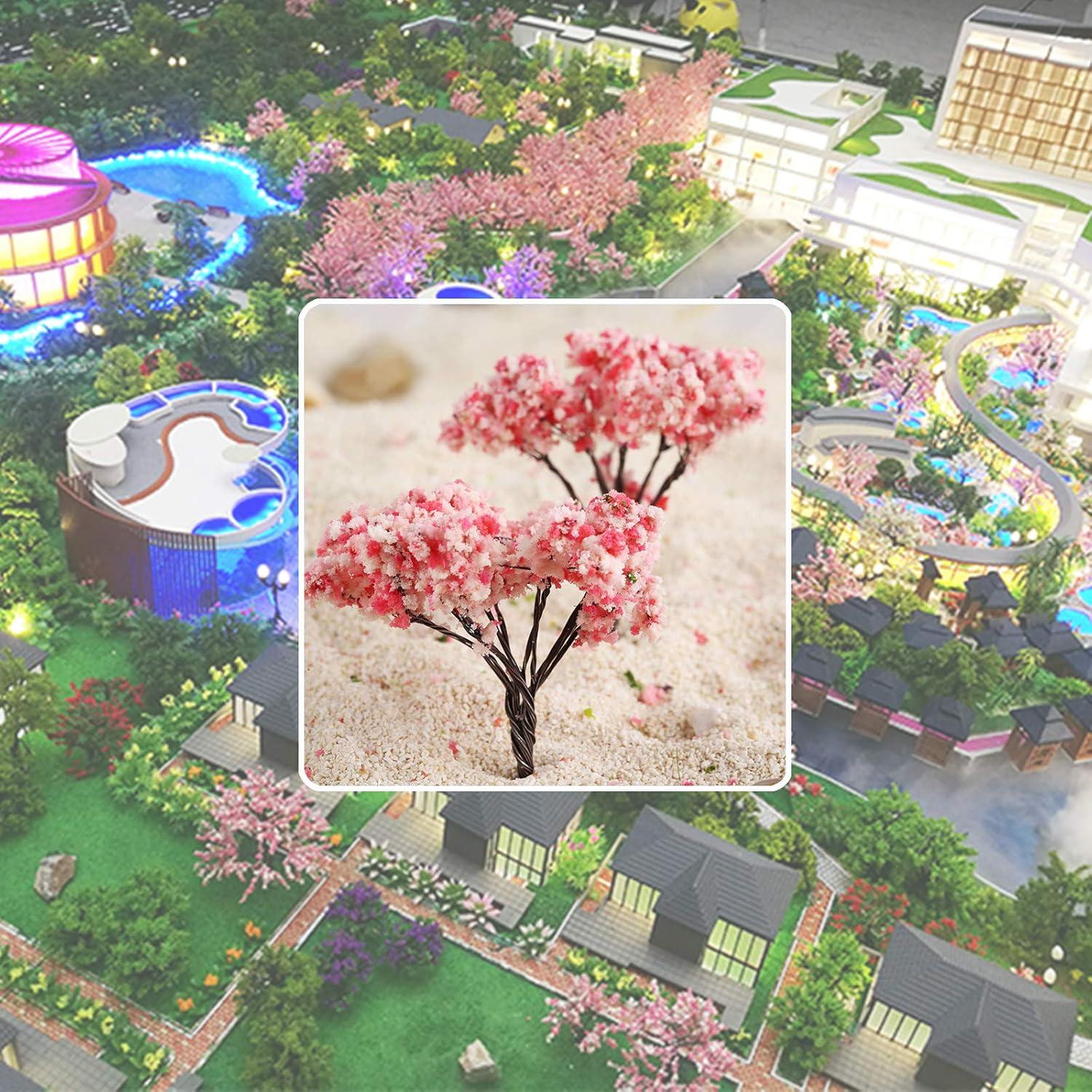 20 Árboles Modelo Flor de Cerezo Yetaha 6.5cm Decoración