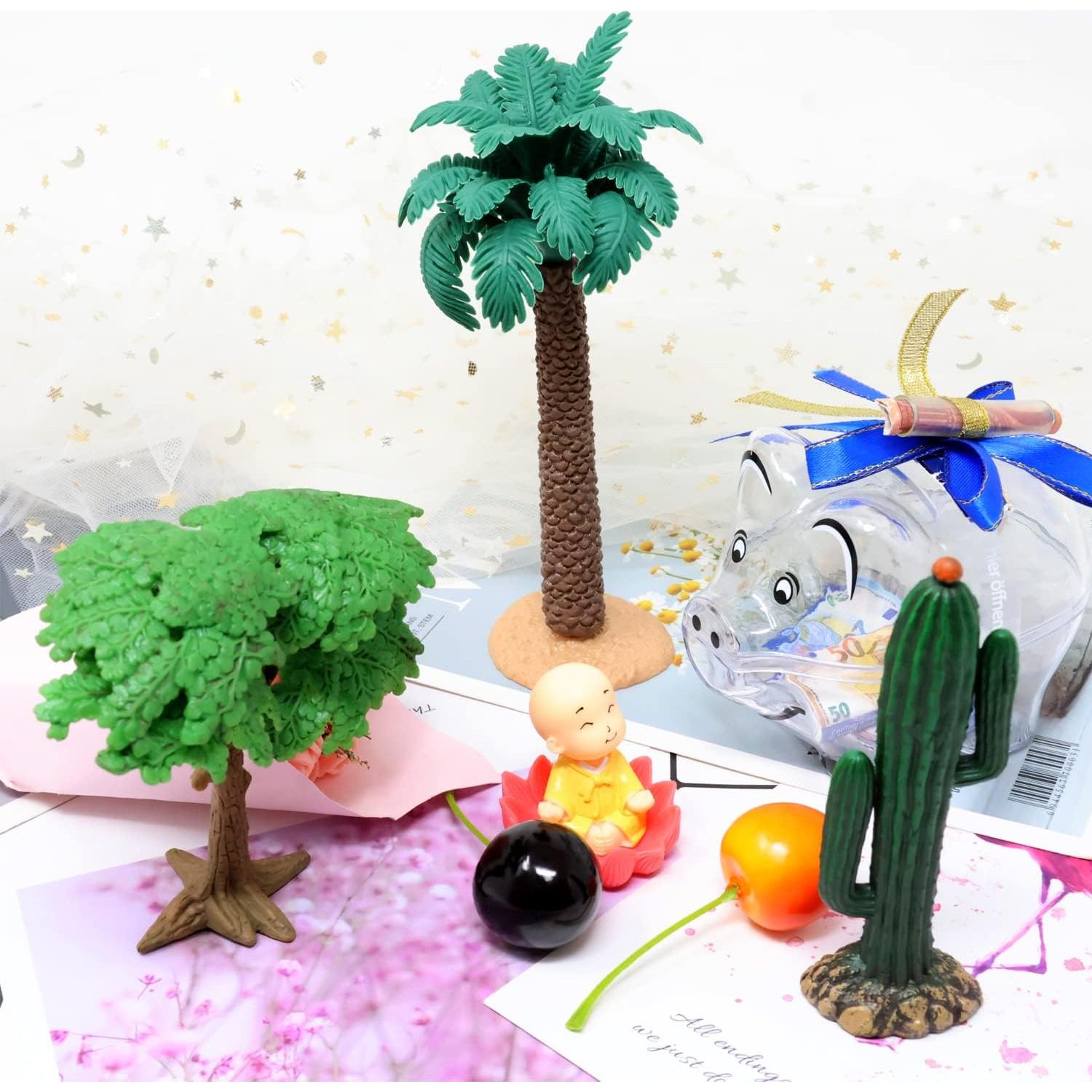 Plantas Miniatura Falsas Honbay - 3PCS Decoración Verde