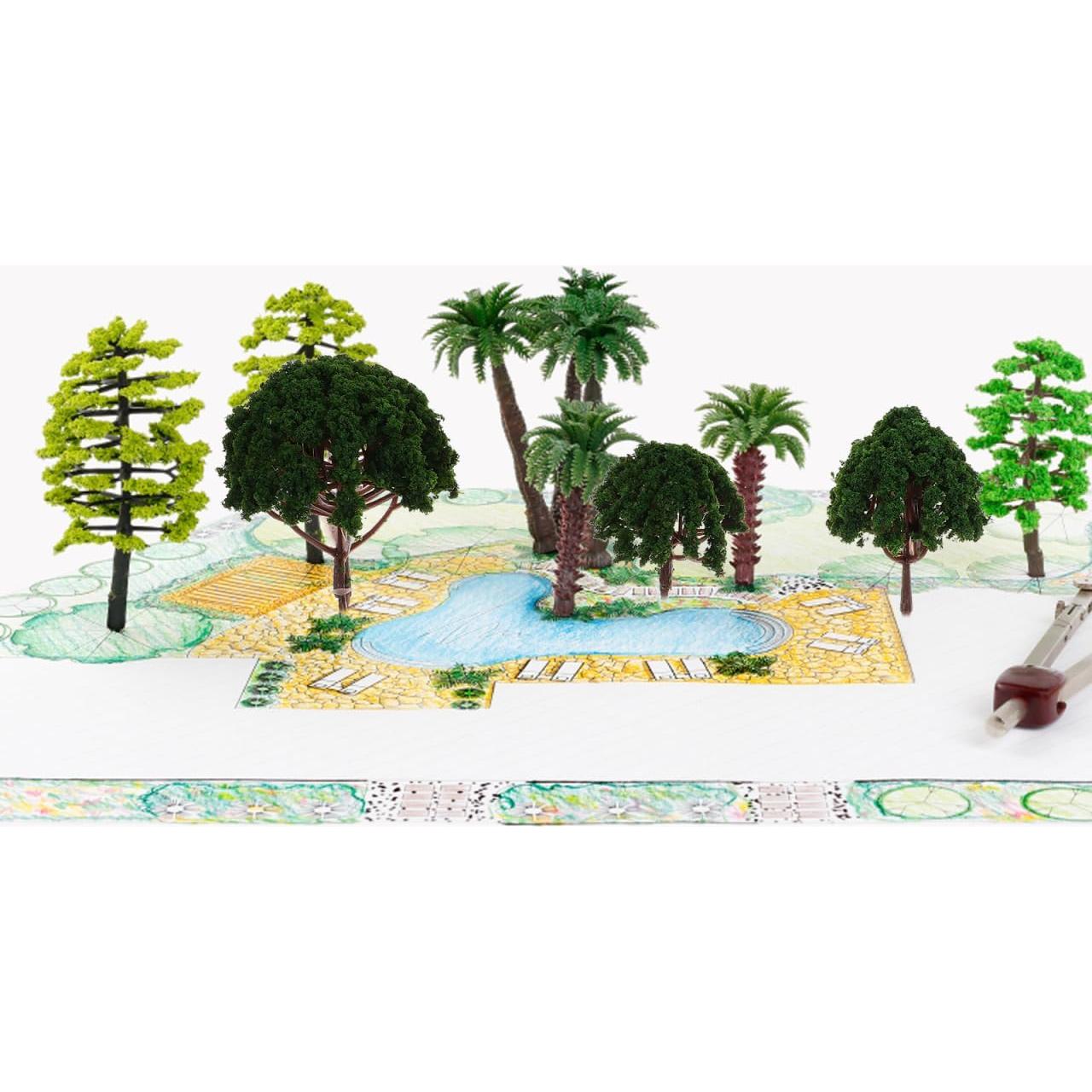 Housoutil Árboles Miniatura para Manualidades 20PCS 3-8cm